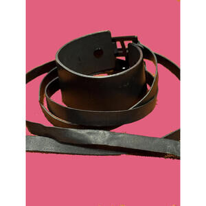 Vintage Gucci Black Leather Wrap Bracelet